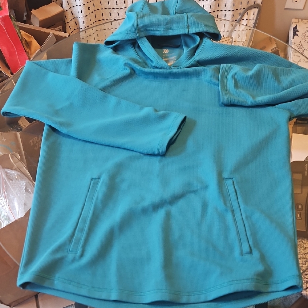 SHOP PERM. CLOSES 12/30 Men's All in Motion Teal Hoodie Lightweight